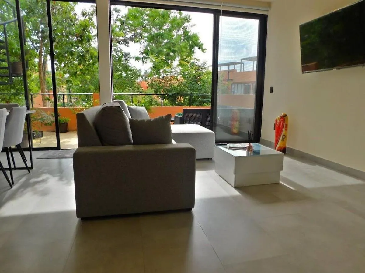 Amplio Depto. C/Terraza Privada + Hermosa Piscina Tulum Apartment